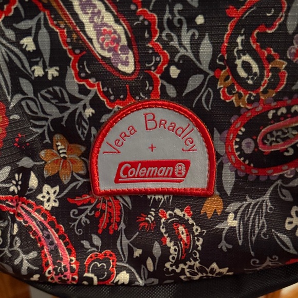 Vera Bradley Coleman Black and Red Paisley Backpack - Picture 2 of 8